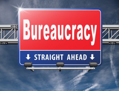 Bürokrasi, yol işareti billboard.