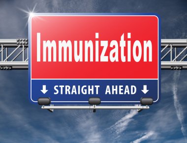 Bağışıklama, yol işareti billboard.