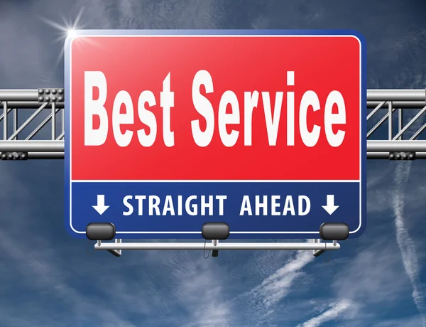 Beste Service-Straßenschild-Werbetafel — Stockfoto