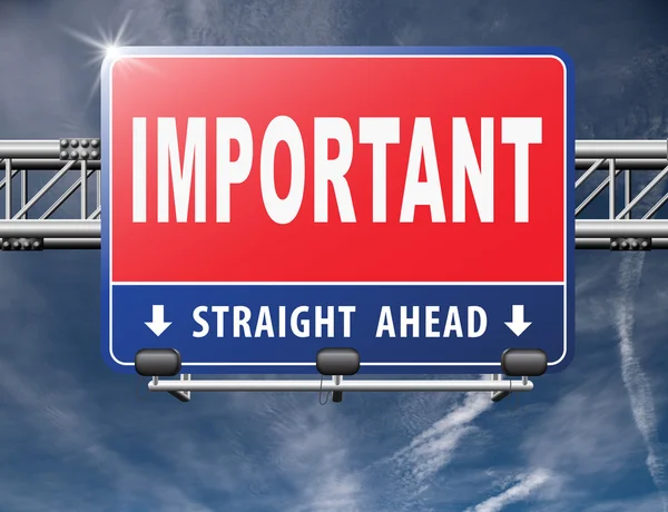 Important information road sign, billboard. — Stock Photo, Image