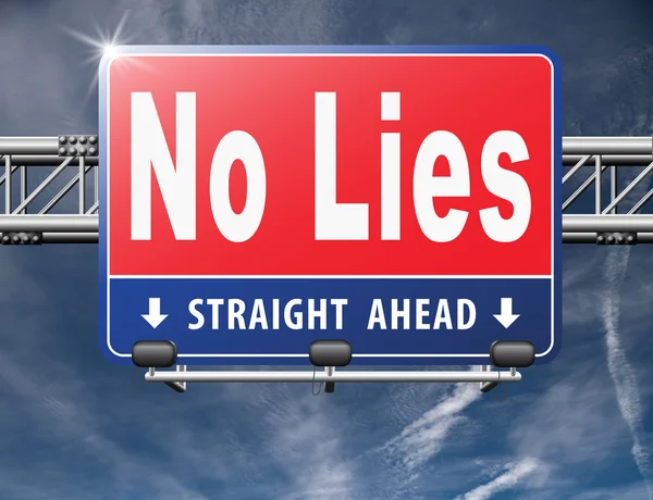 Stop leugens vertellen de waarheid — Stockfoto