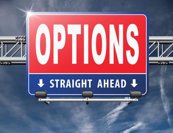 Options, road sign, bilboard. — Stock Photo, Image