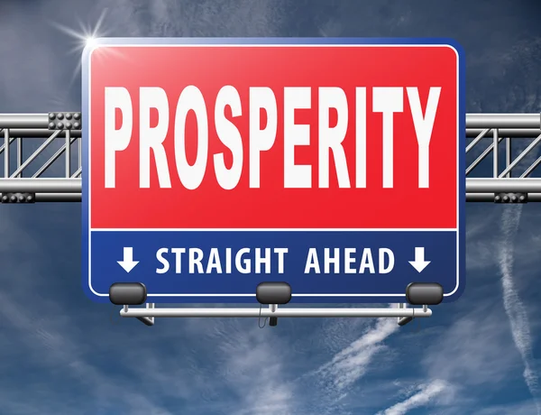 Prosperity sign board — Stock Photo, Image