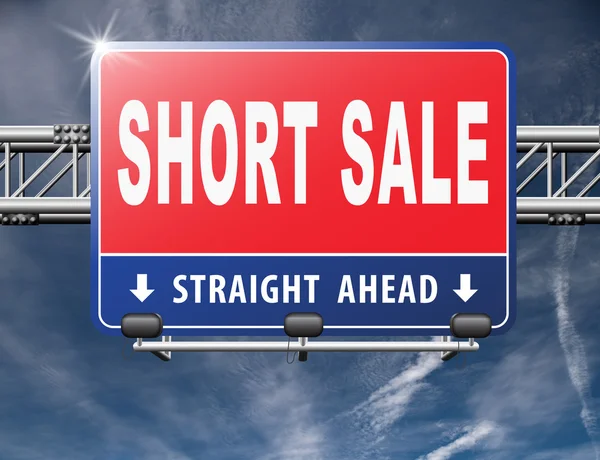 Korte verkoop teken — Stockfoto