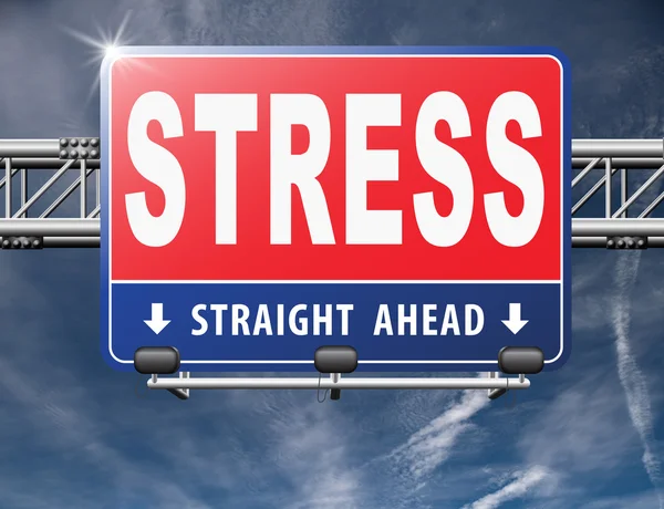 Stress road tecken billboard — Stockfoto