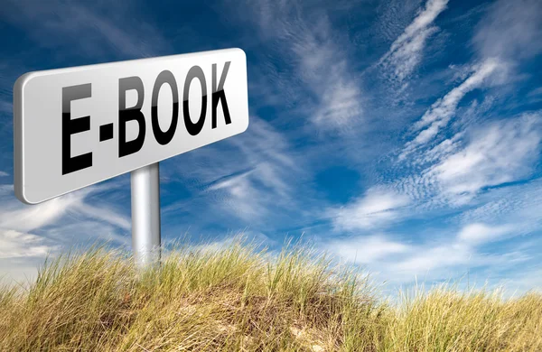 Ebook downloading online sign — Stock Photo, Image