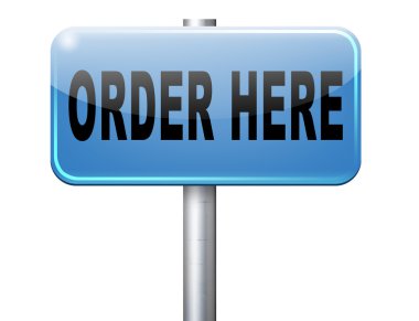 Burada sipariş düğmesini 