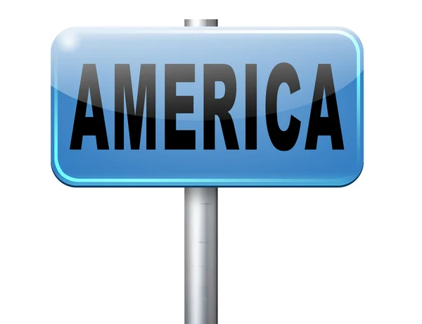 America, road sign billboard. — Stock Photo, Image