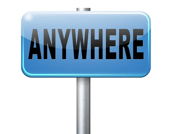 Anywhere, road sign billboard. — Stock Photo, Image