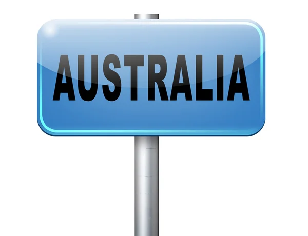 Australia, liikennemerkki mainostaulu . — kuvapankkivalokuva