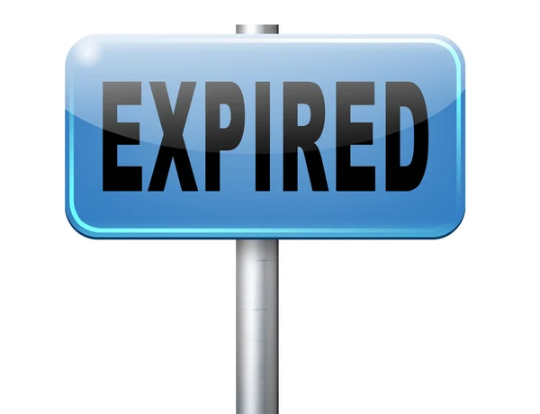 Expired road sign — Stock Photo, Image