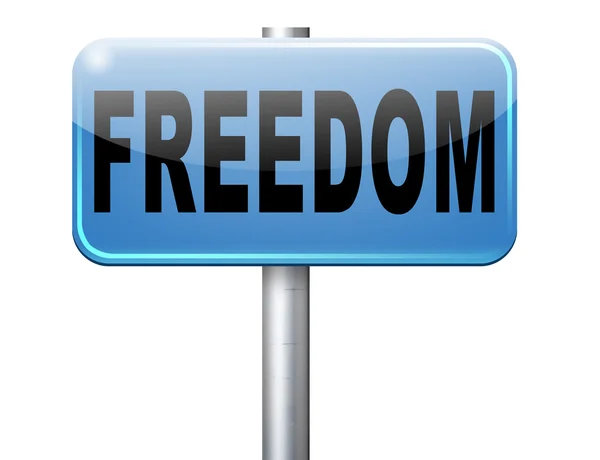 Özgürlük, yol işareti billboard. — Stok fotoğraf