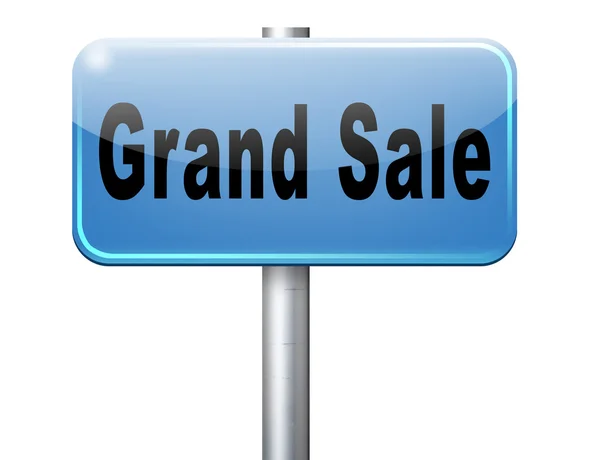 Grand sale, billboard road sign. — Stock Photo, Image