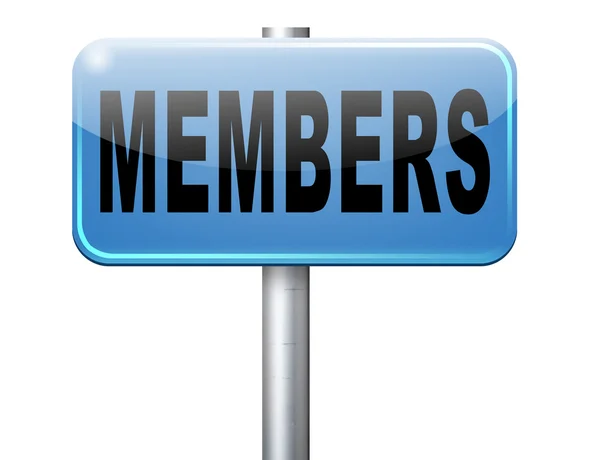 Mitglieder erhalten nur Zugang zur Mitgliedschaft — Stockfoto