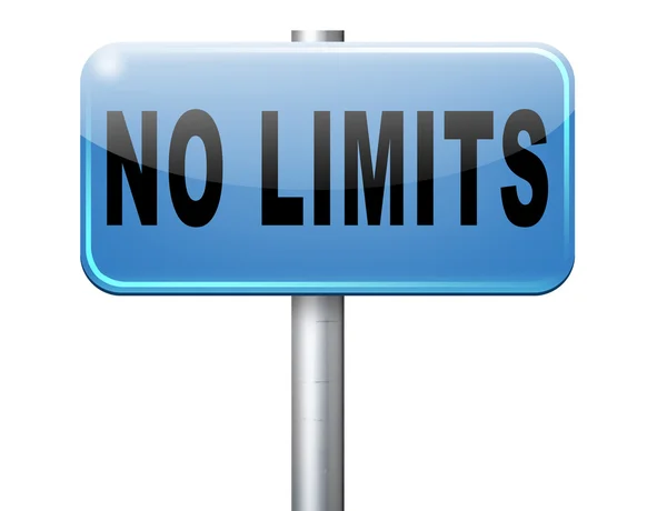 Plakatwand "No Limits" — Stockfoto