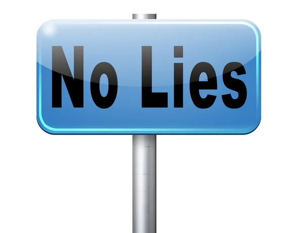 Stop lies no more lying tell the truth — Stock Photo, Image