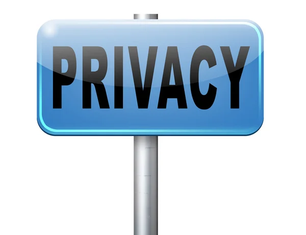 Private and personal information road sign — Stock Photo, Image