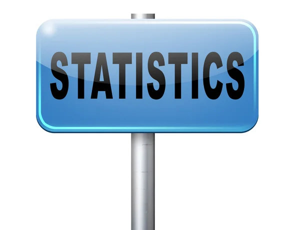 Estatísticas, cartaz sinal de estrada — Fotografia de Stock