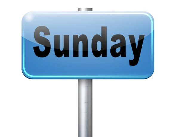 Sunday week next or following day — Stock Photo, Image