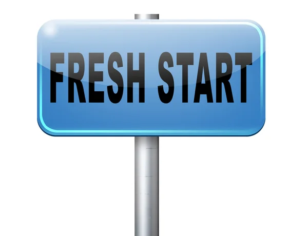 New fresh start road sign billboard — Stock Photo, Image