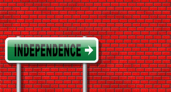 Independence, road sign billboard. — Stock Photo, Image