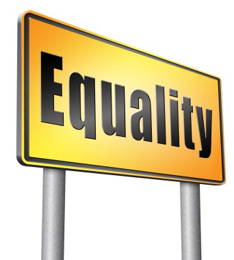 Eşitlik, yol işaret, billboard.