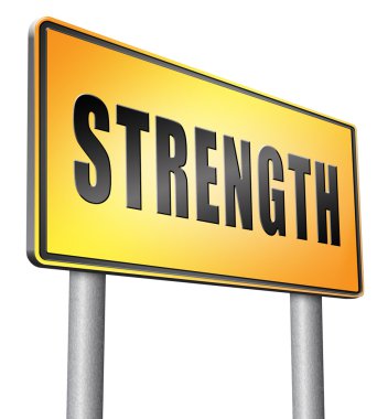 Gücü yol işareti billboard.