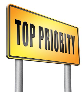 En öncelikli, yol işareti billboard.