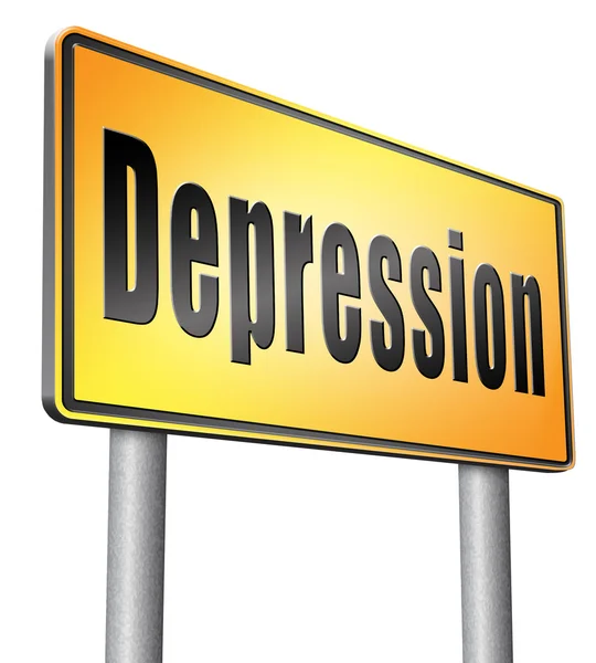 Depression road sign billboard. — Stock Photo, Image