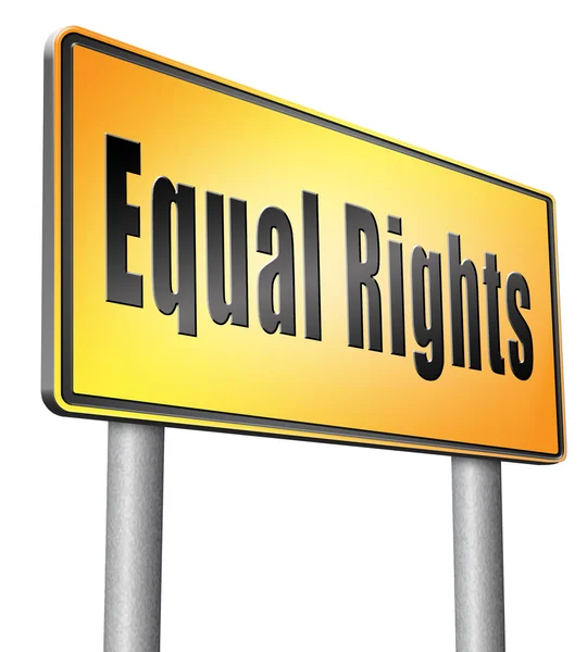 Equal rights road sign billboard. — Stock Photo, Image