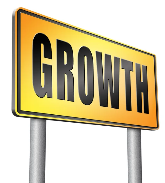 Growth, road sign billboard. — Stock Photo, Image