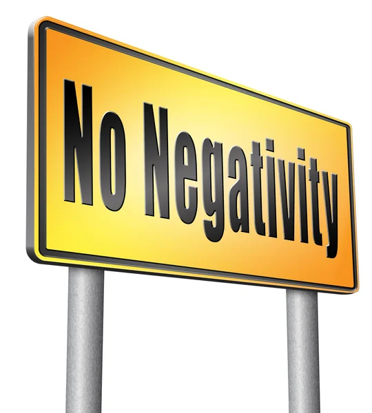 Stop negativiteit en pessimisme — Stockfoto