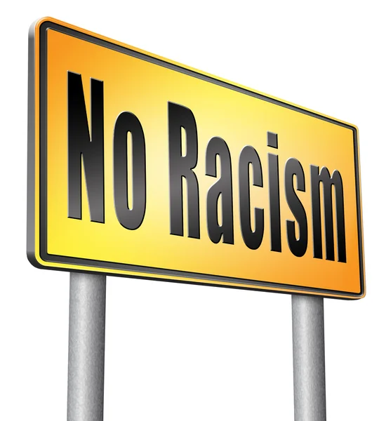Stop rasismu a říci ne na diskriminaci — Stock fotografie