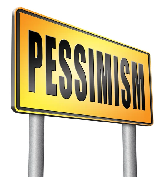 Pessimism, negative pessimistic thinking — Stock Photo, Image