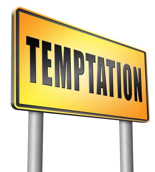 Temptation resist devil temptations — Stock Photo, Image