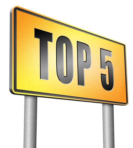 Top 5 charts — Stock Photo, Image