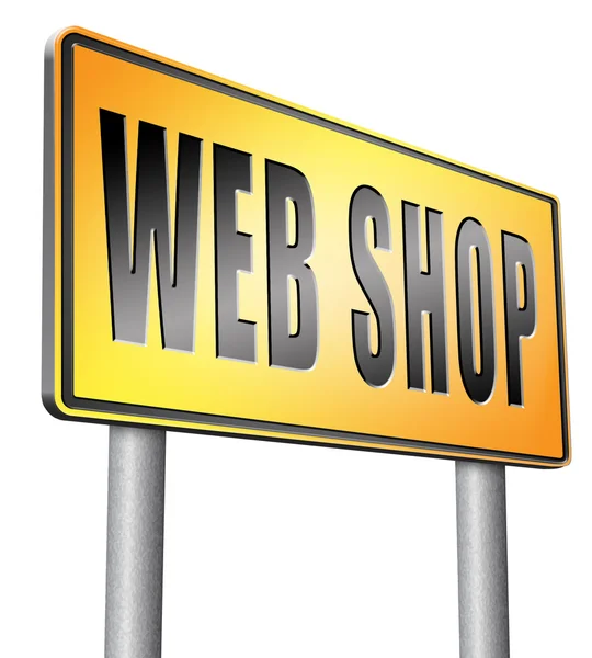 Webshop-Schild — Stockfoto