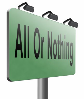 Ya hep ya hiç % 100 vermek