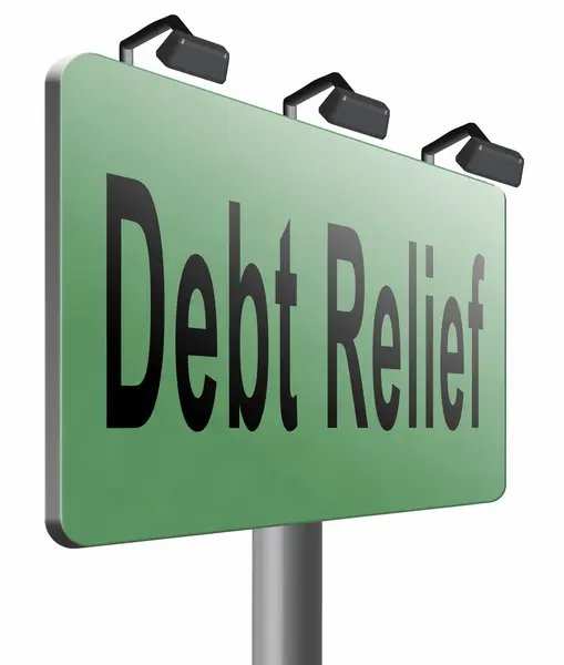 Debt relief after bankruptcy caused — Stock Photo, Image