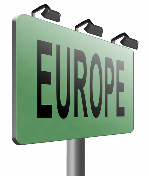Evropa, označující směr — Stock fotografie
