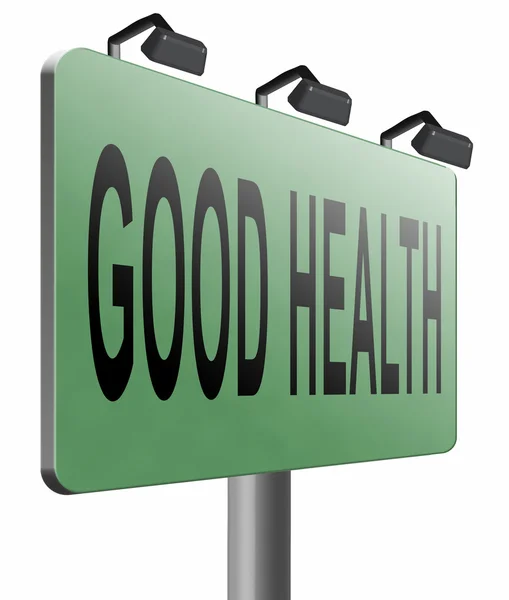 Good health road sign billboard — Stock Photo, Image