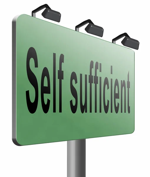 Self sufficient sign — Stock Photo, Image