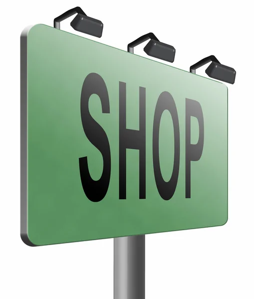 Webshop oder Online-Internet-Shop — Stockfoto