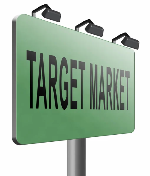 Target mercato cartellone stradale — Foto Stock