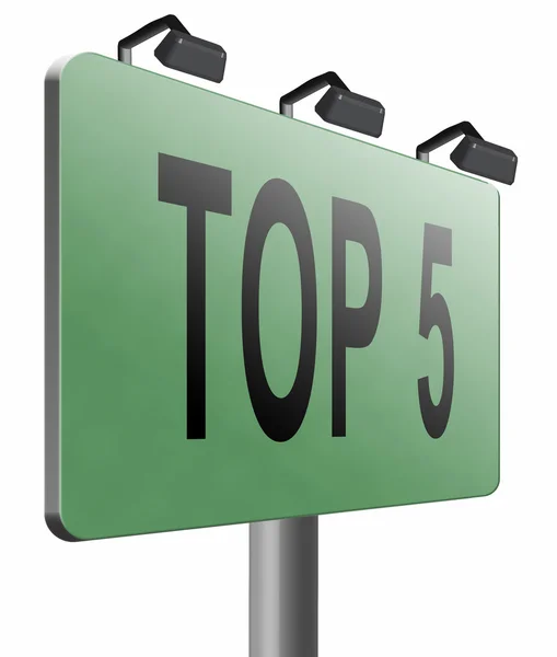 Top 5 charts — Stock Photo, Image