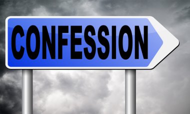 İtiraf yol işareti