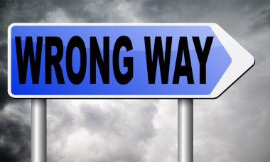 yanlış bir yol işareti