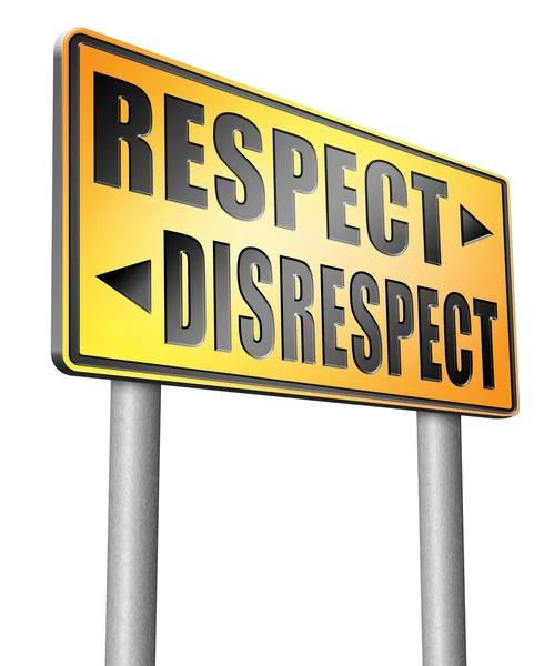 Respect different opinion road sign — Stock Photo, Image