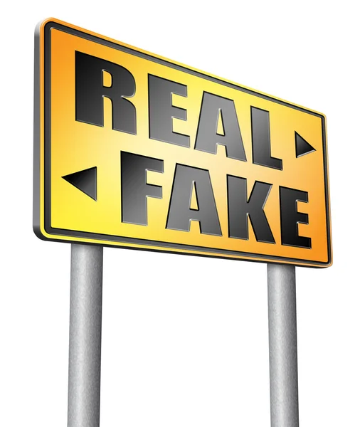 Falso versus real — Fotografia de Stock