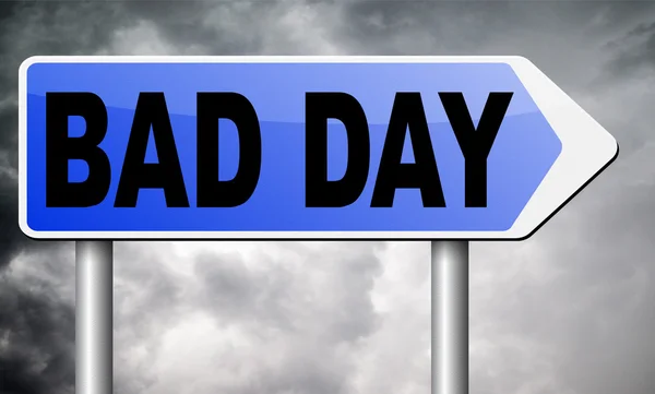 Bad day road sign — Stock Photo, Image